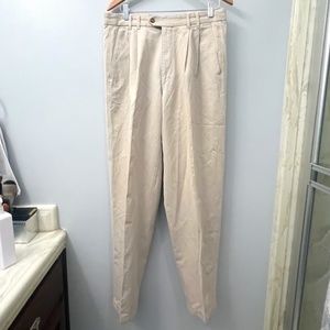 LOUIS FERAUD MEN’S CHINO KHAKI TROUSER PANTS, SIZE IT 52, TAN